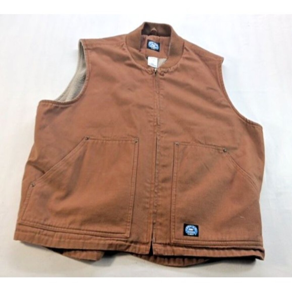 Polar King Canvas Sherpa Vest Size Large Workwear Rugged